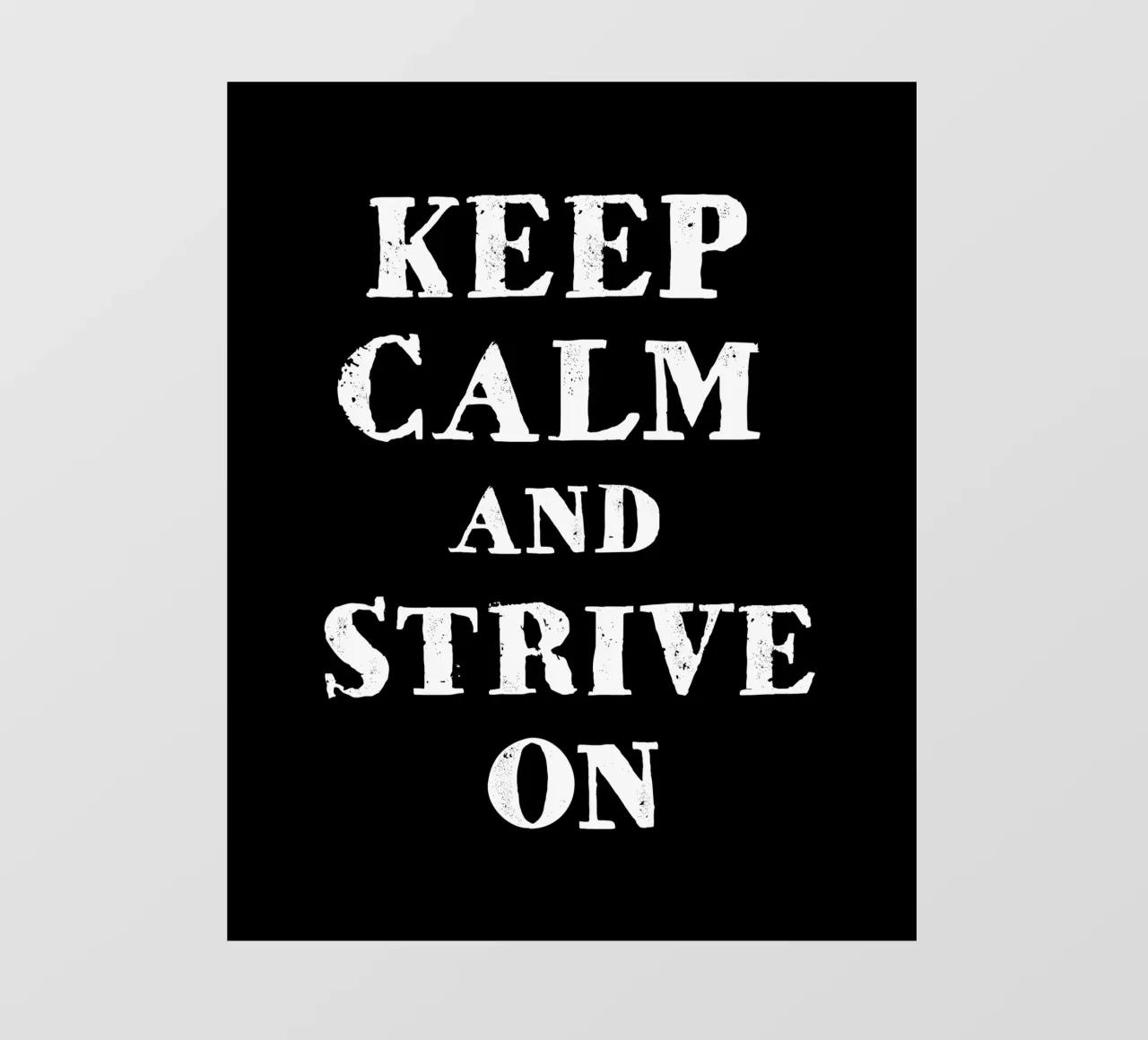 Keep calm and strive on telo in pvc da happieeagle