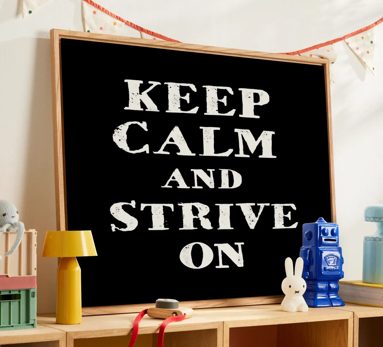 Keep calm and strive on plexiglass da happieeagle