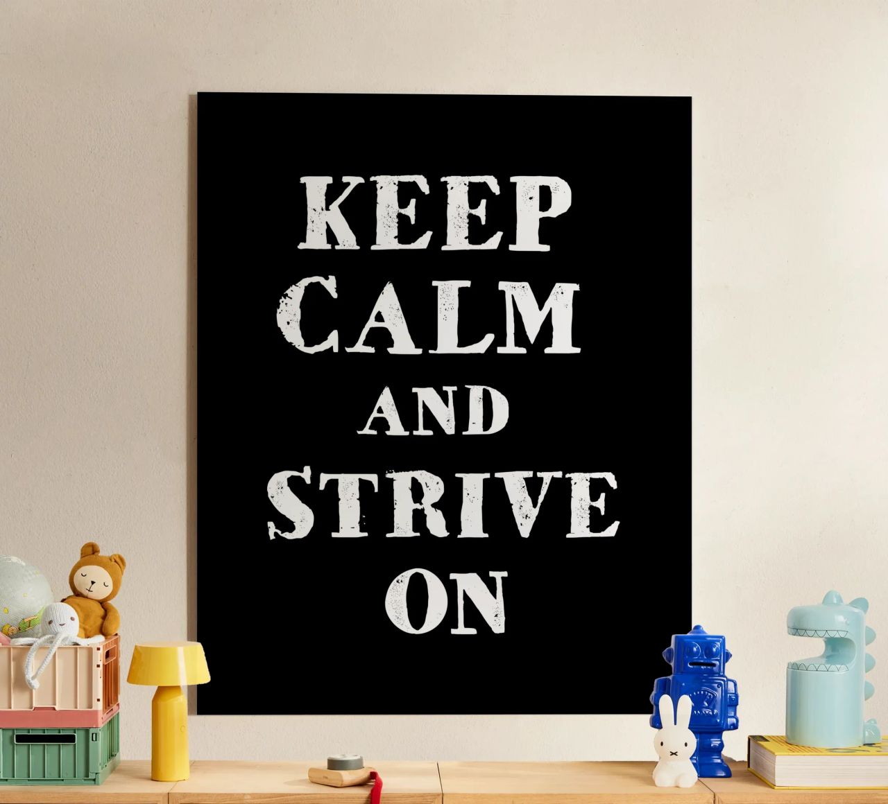 Keep calm and strive on plexiglass da happieeagle