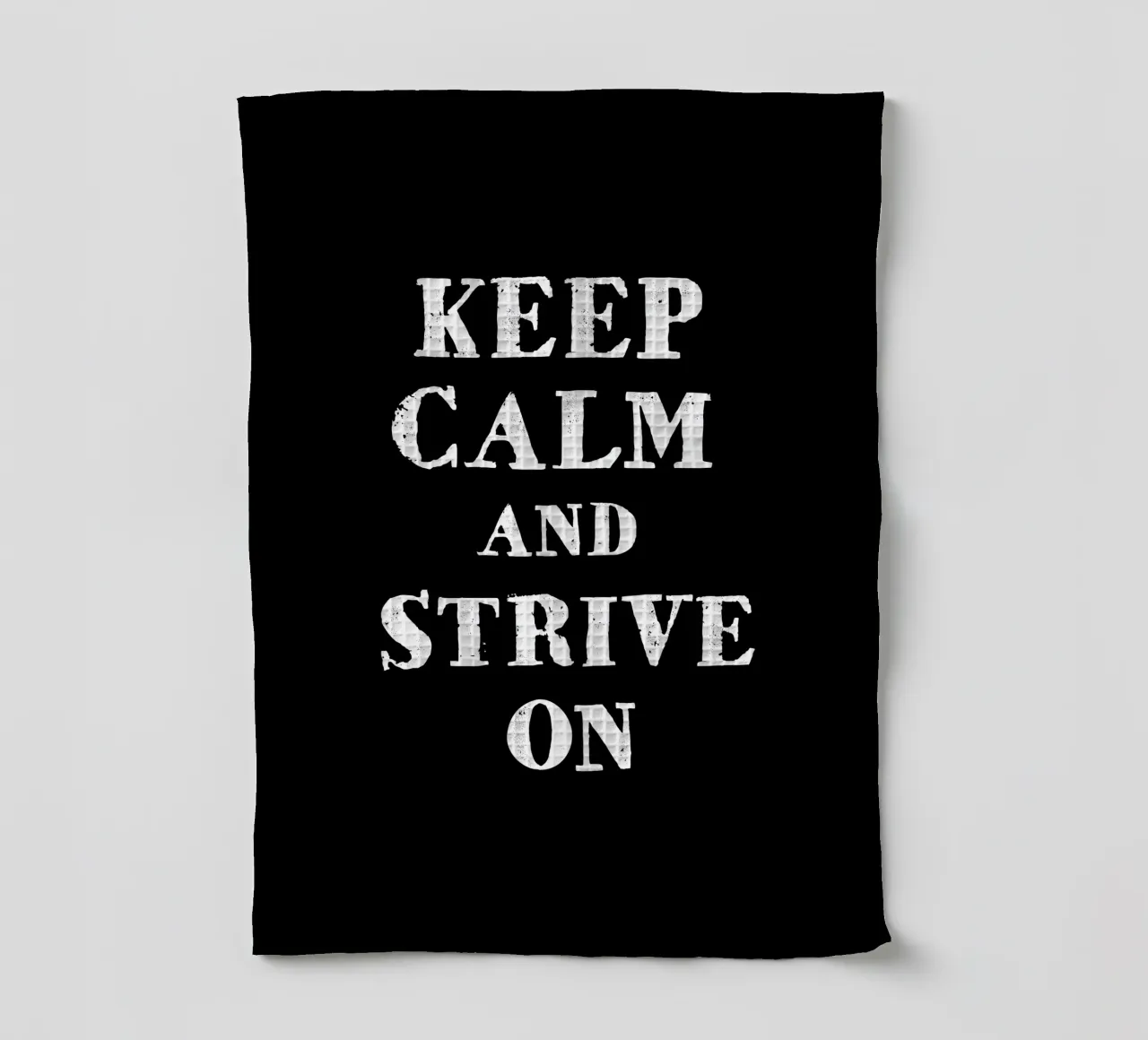 Keep calm and strive on paño de cocina de happieeagle