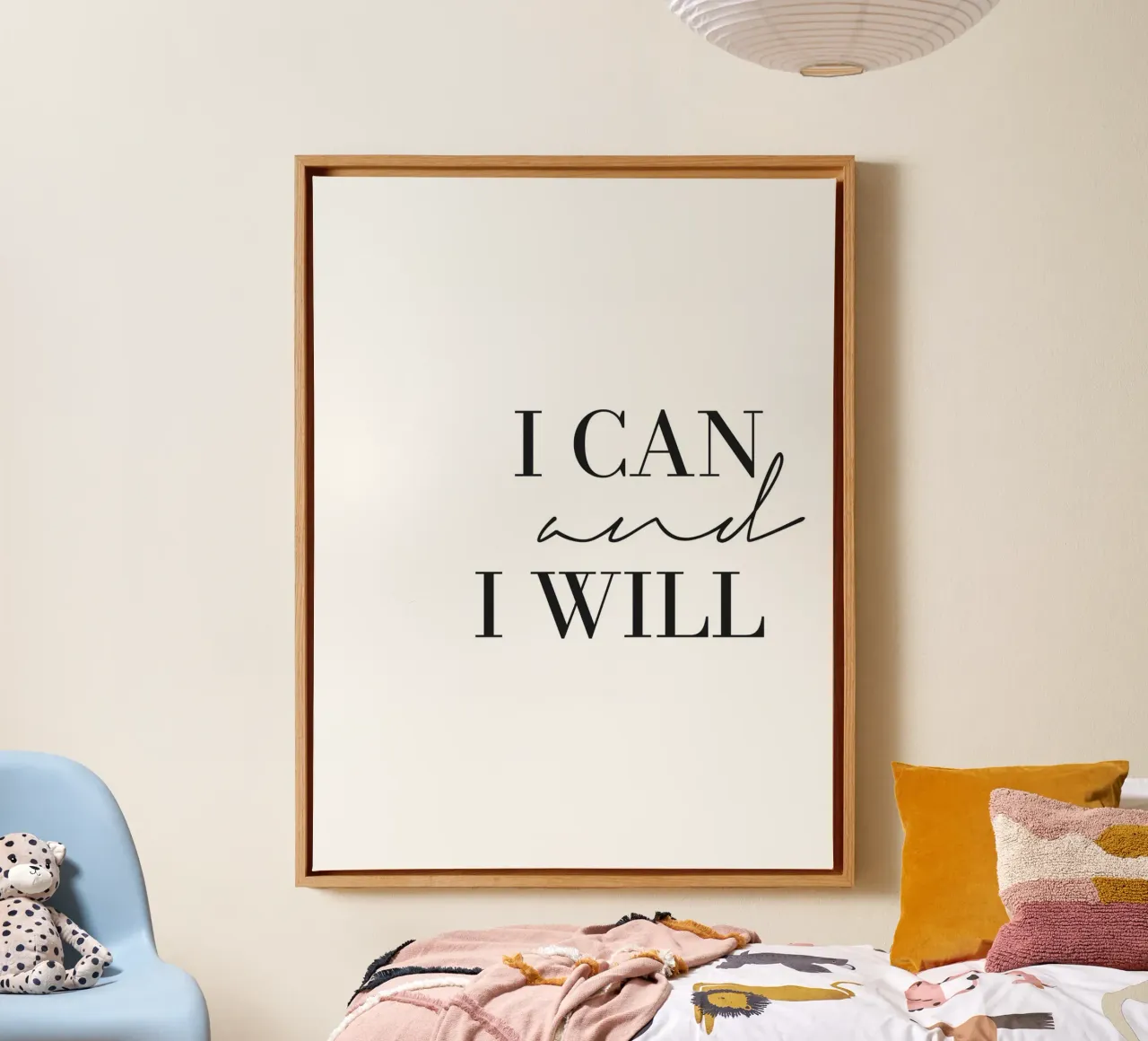 I Can and I Will - Motivational typography canvas by Whole©