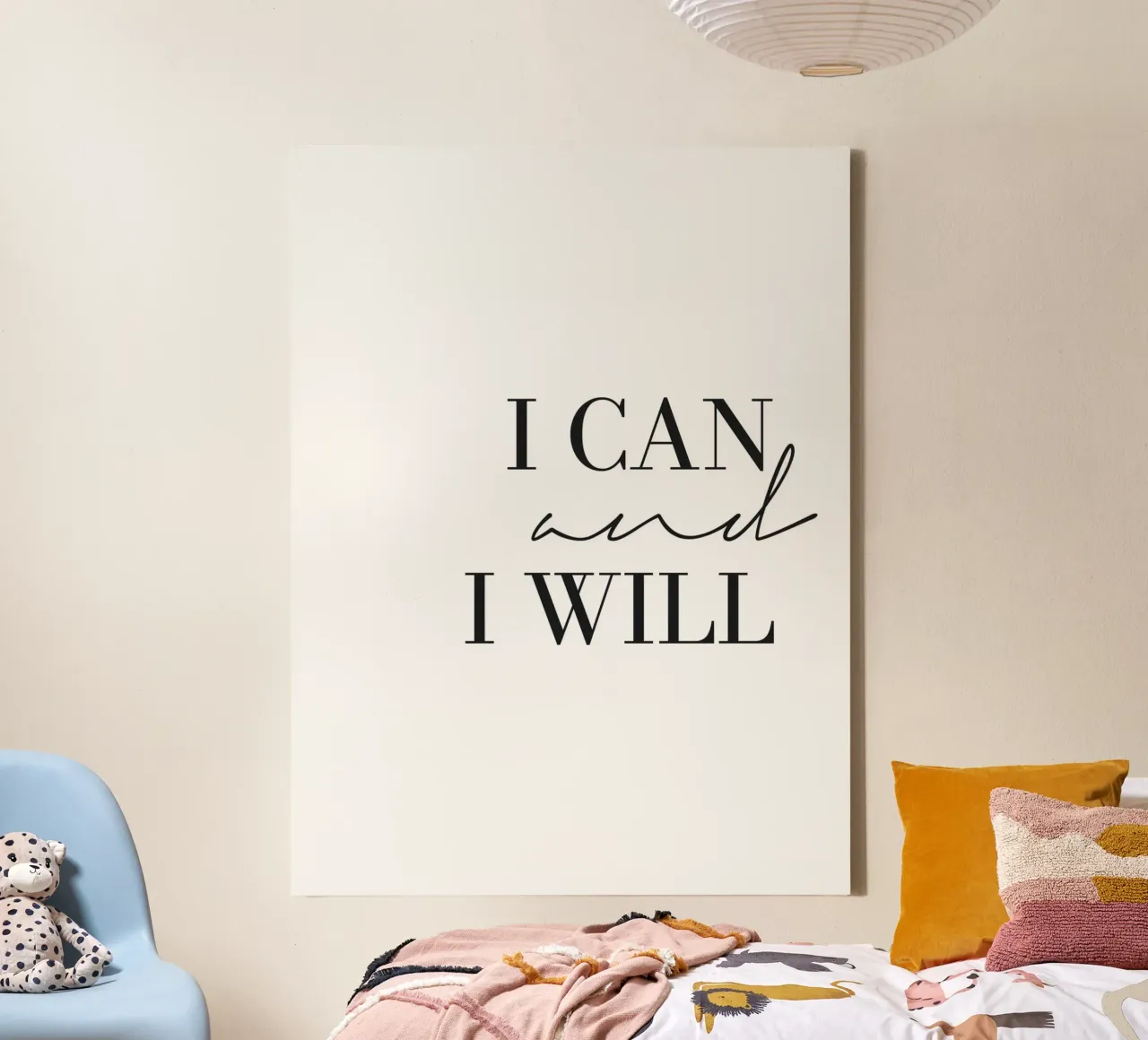 I Can and I Will - Motivational typography canvas by Whole©