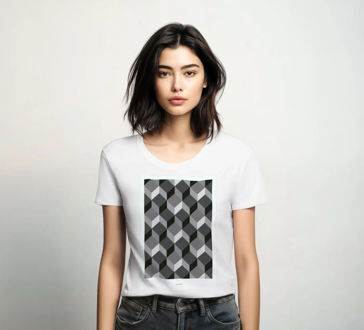 Cubes t-shirt da donna da The Wall Shop