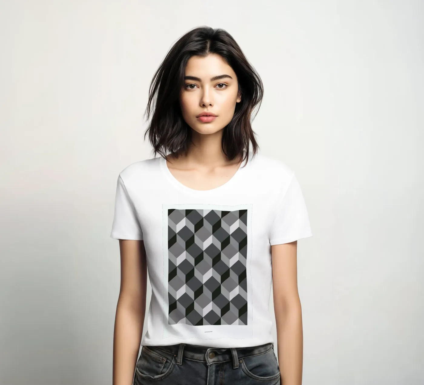 Cubes t-shirt da donna da The Wall Shop