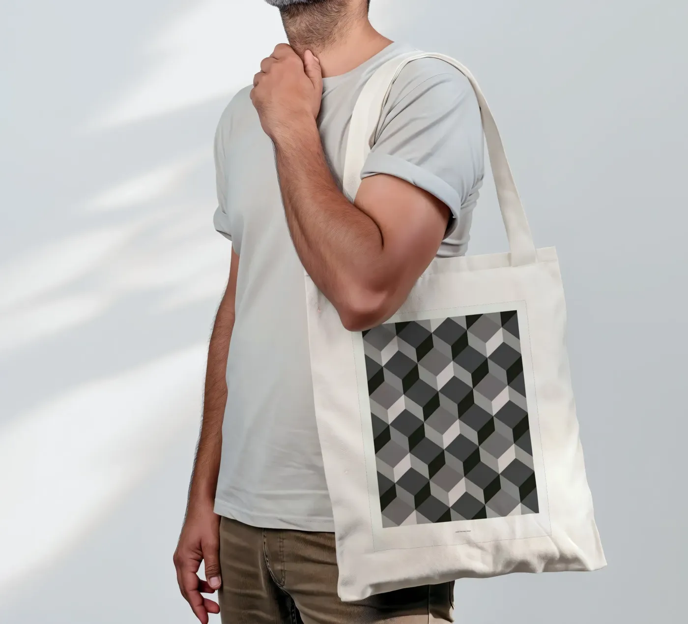Cubes tote bag by The Wall Shop