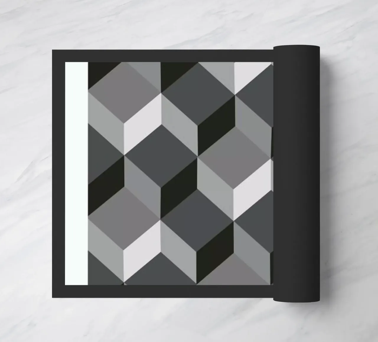 Cubes deurmat van The Wall Shop