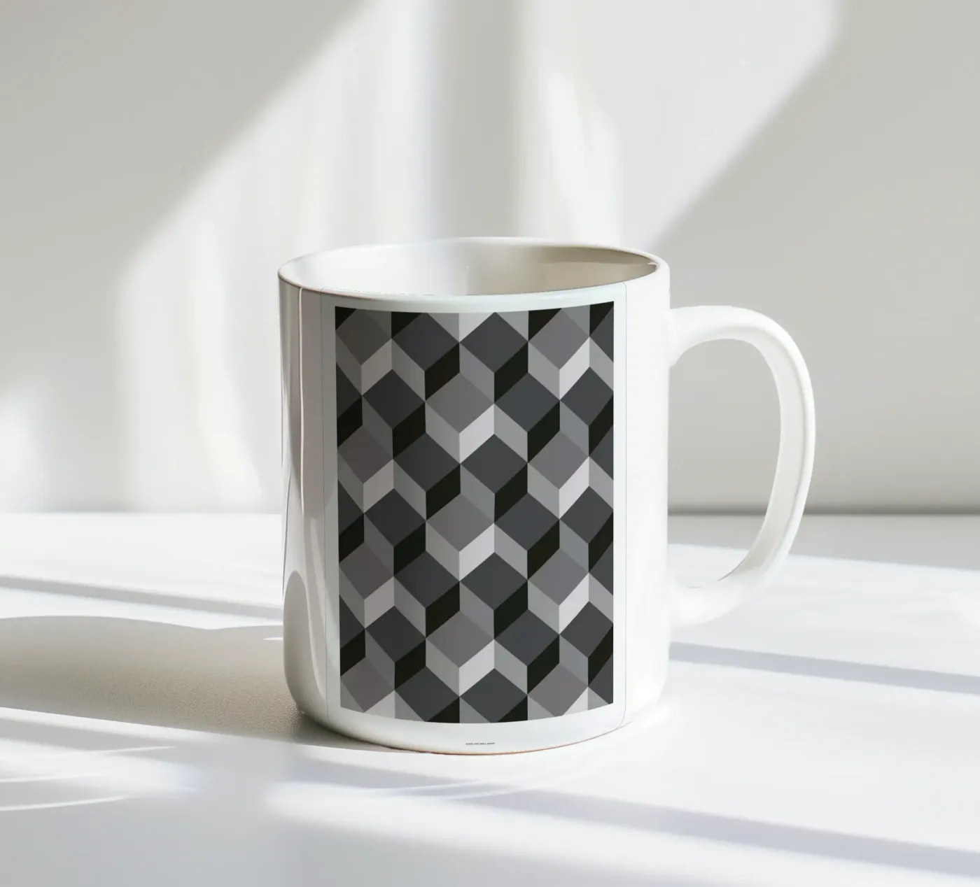 Cubes ceramic mug by The Wall Shop