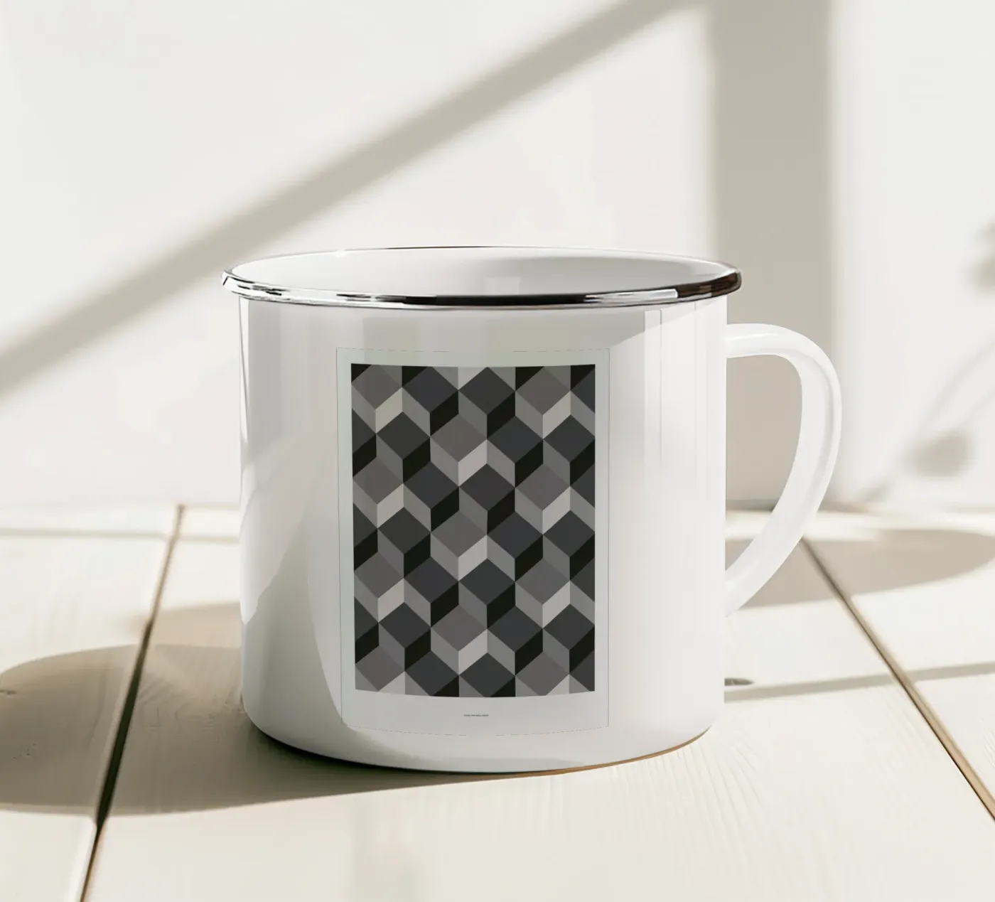 Cubes emaille mok van The Wall Shop