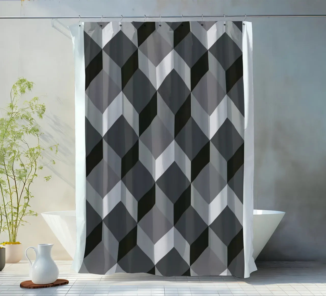 Cubes Duschvorhang von The Wall Shop