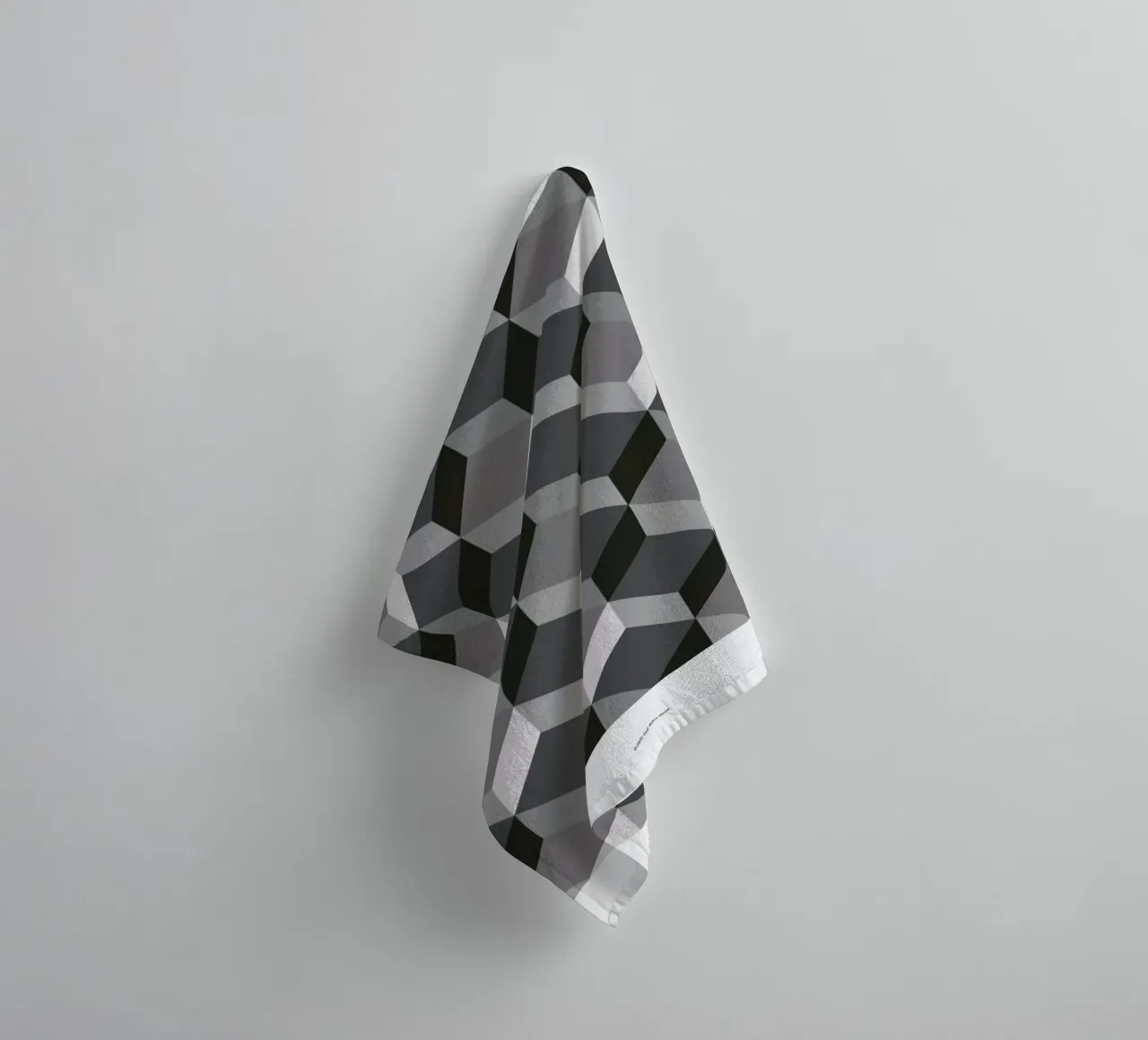 Cubes badhanddoek van The Wall Shop