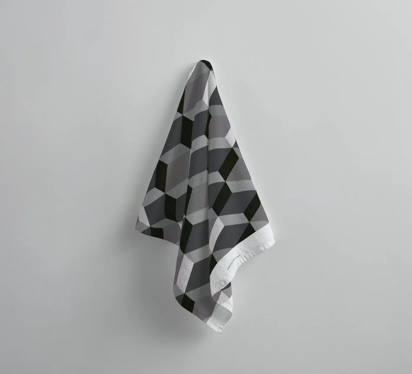 Cubes badhanddoek van The Wall Shop