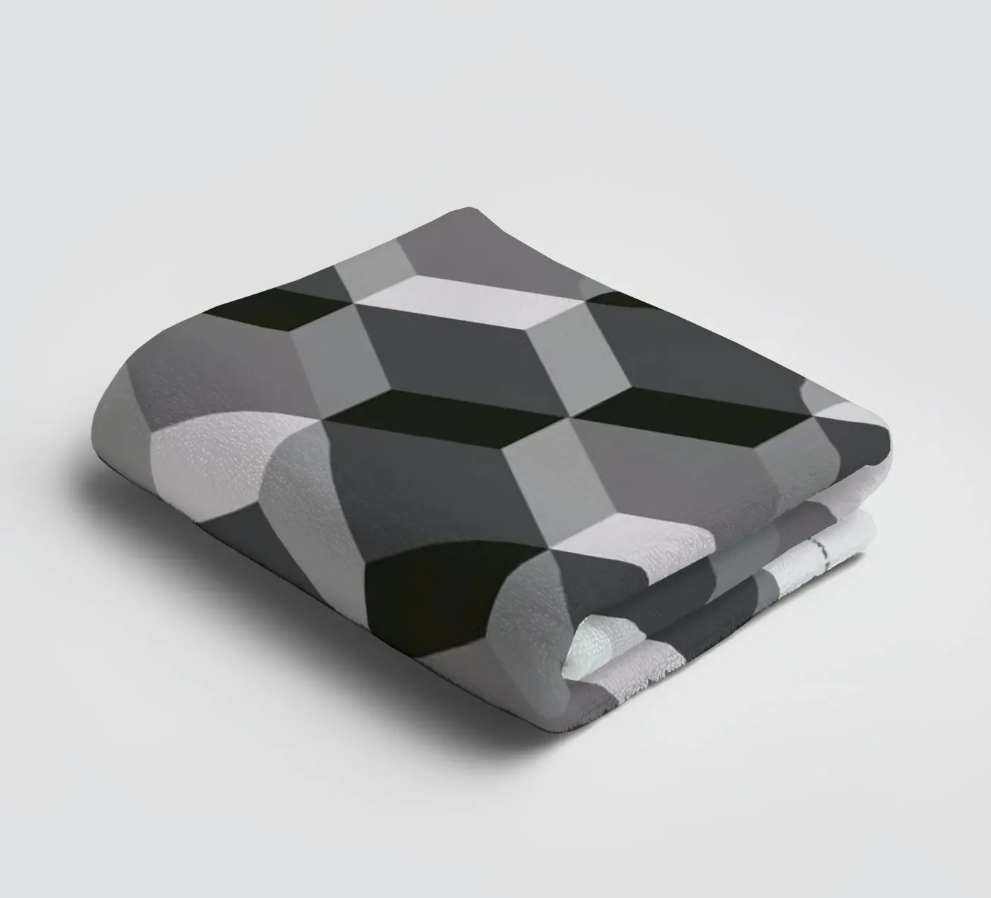 Cubes badhanddoek van The Wall Shop