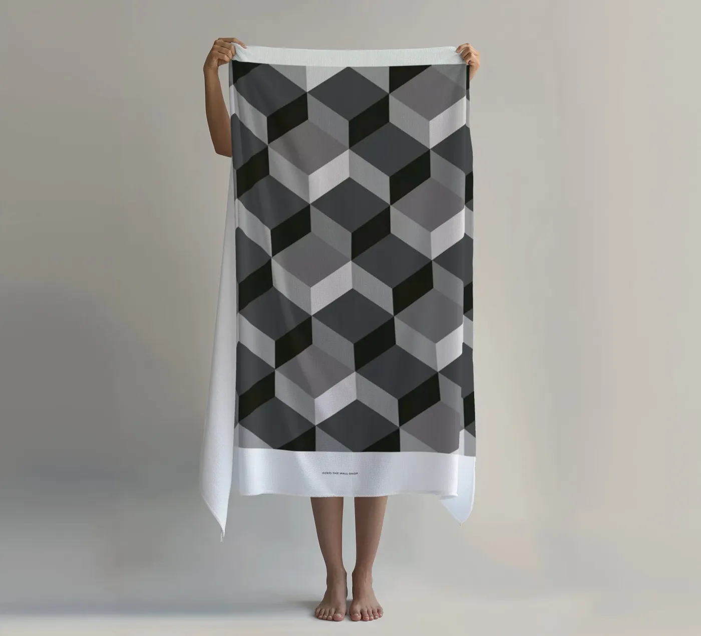 Cubes beach towel by The Wall Shop
