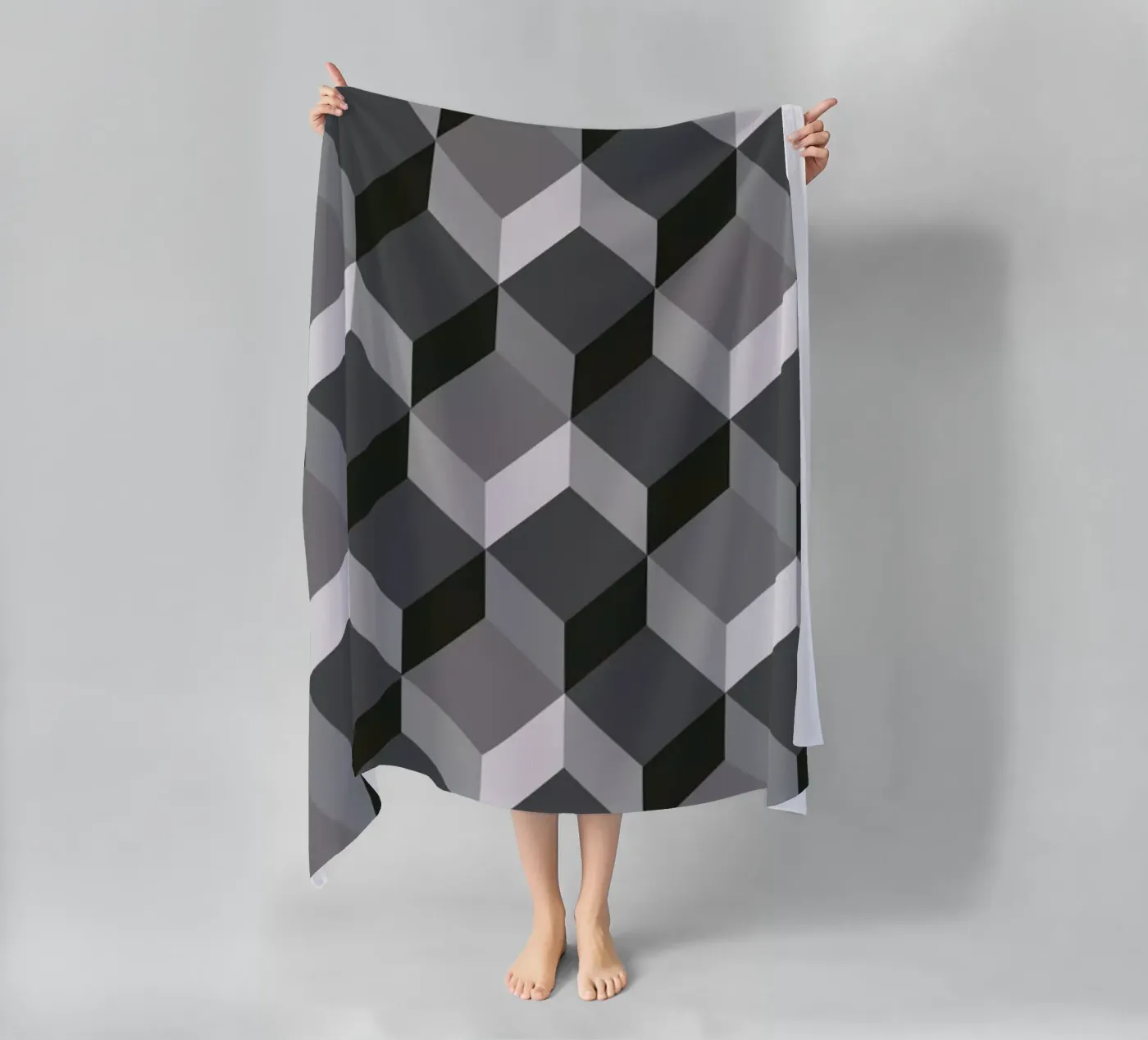 Cubes beach towel by The Wall Shop