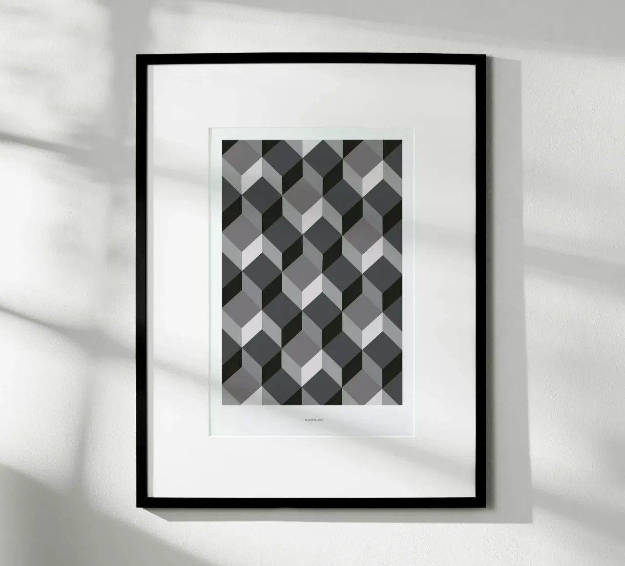 Cubes poster con telaio in legno da The Wall Shop