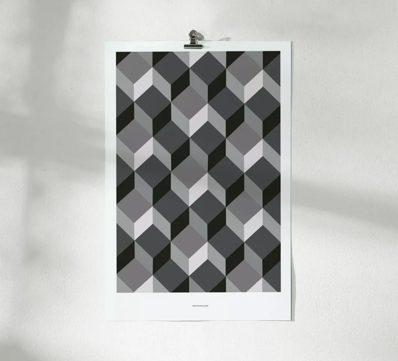 Cubes poster con telaio in legno da The Wall Shop