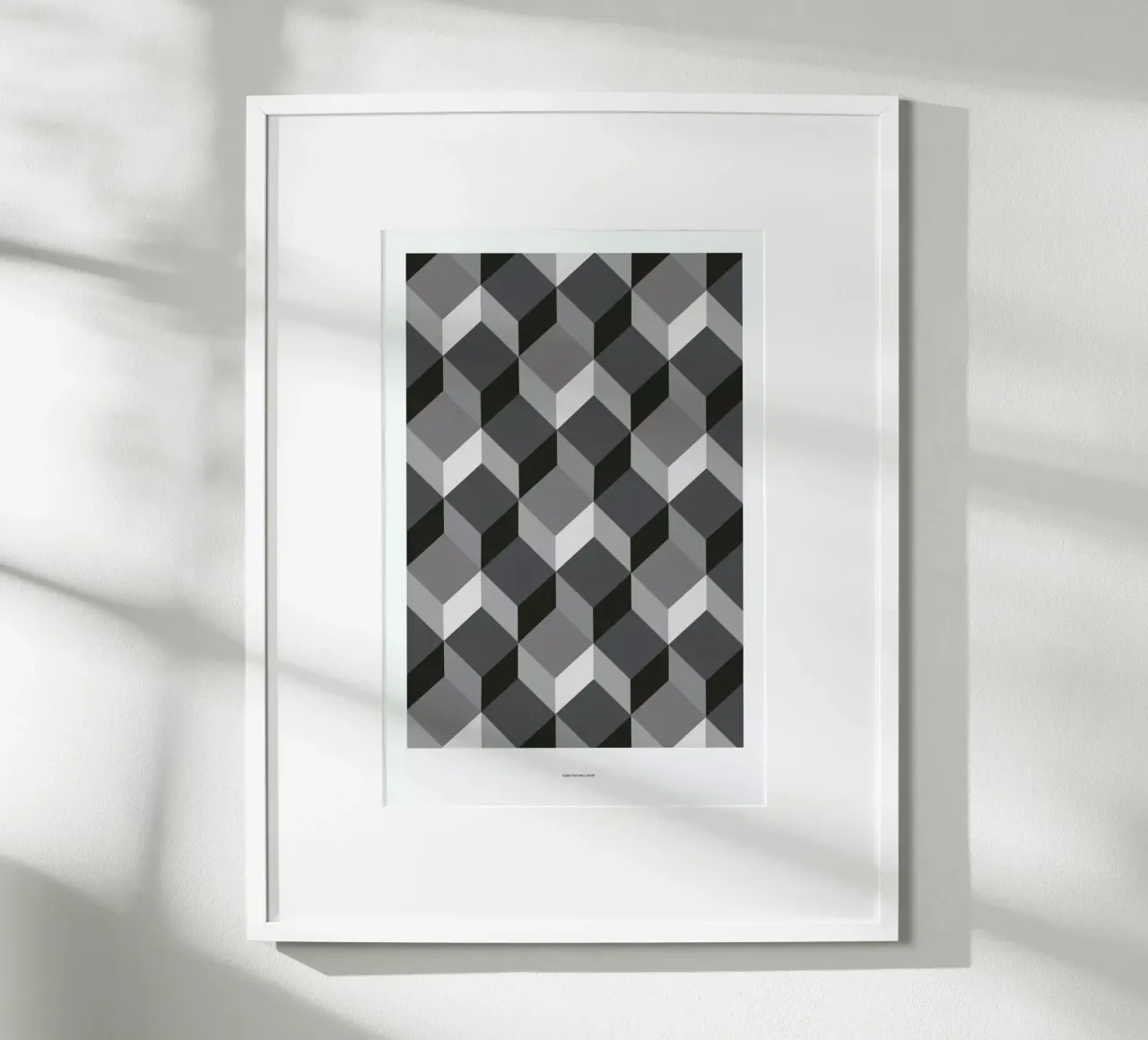 Cubes poster con telaio in legno da The Wall Shop