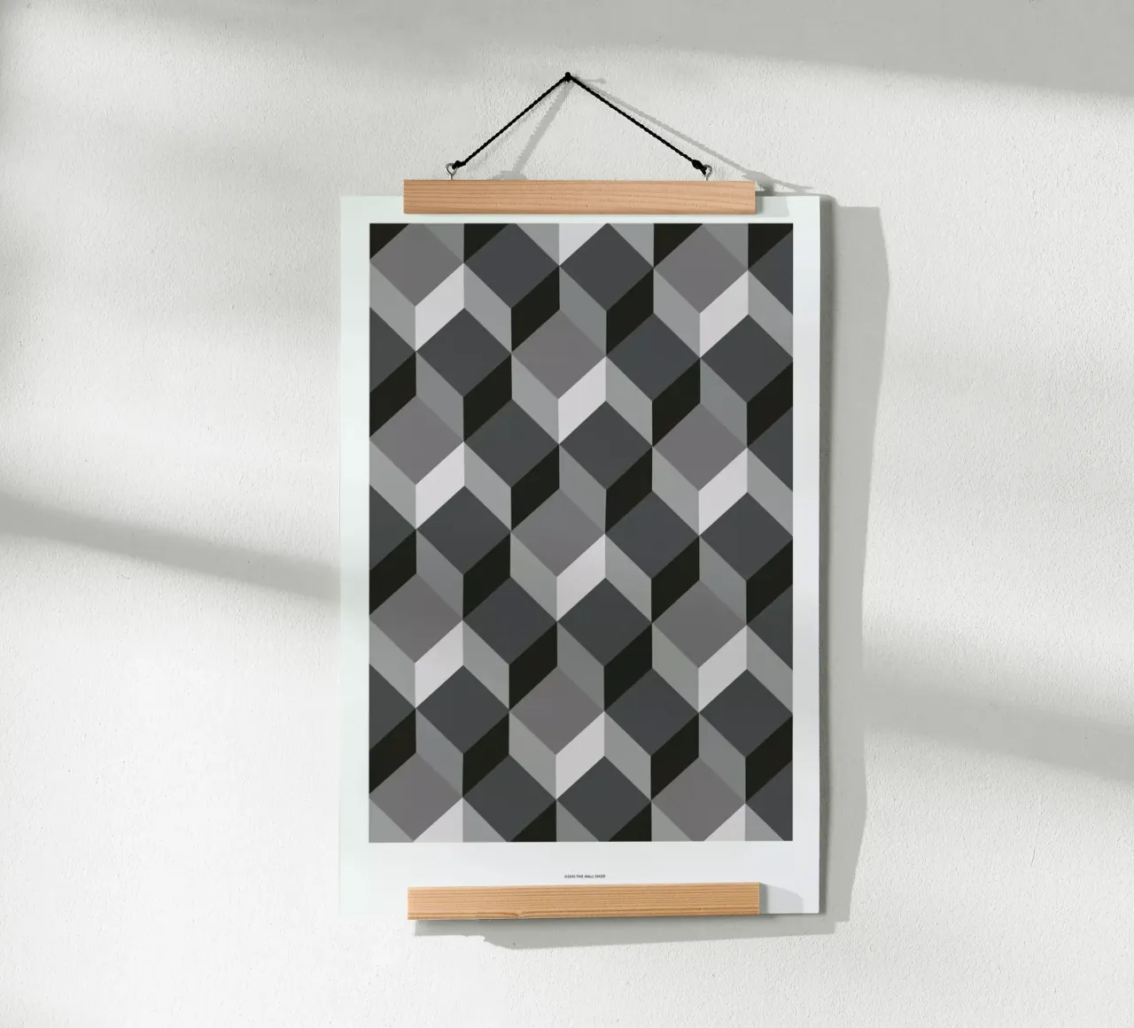 Cubes poster con telaio in legno da The Wall Shop