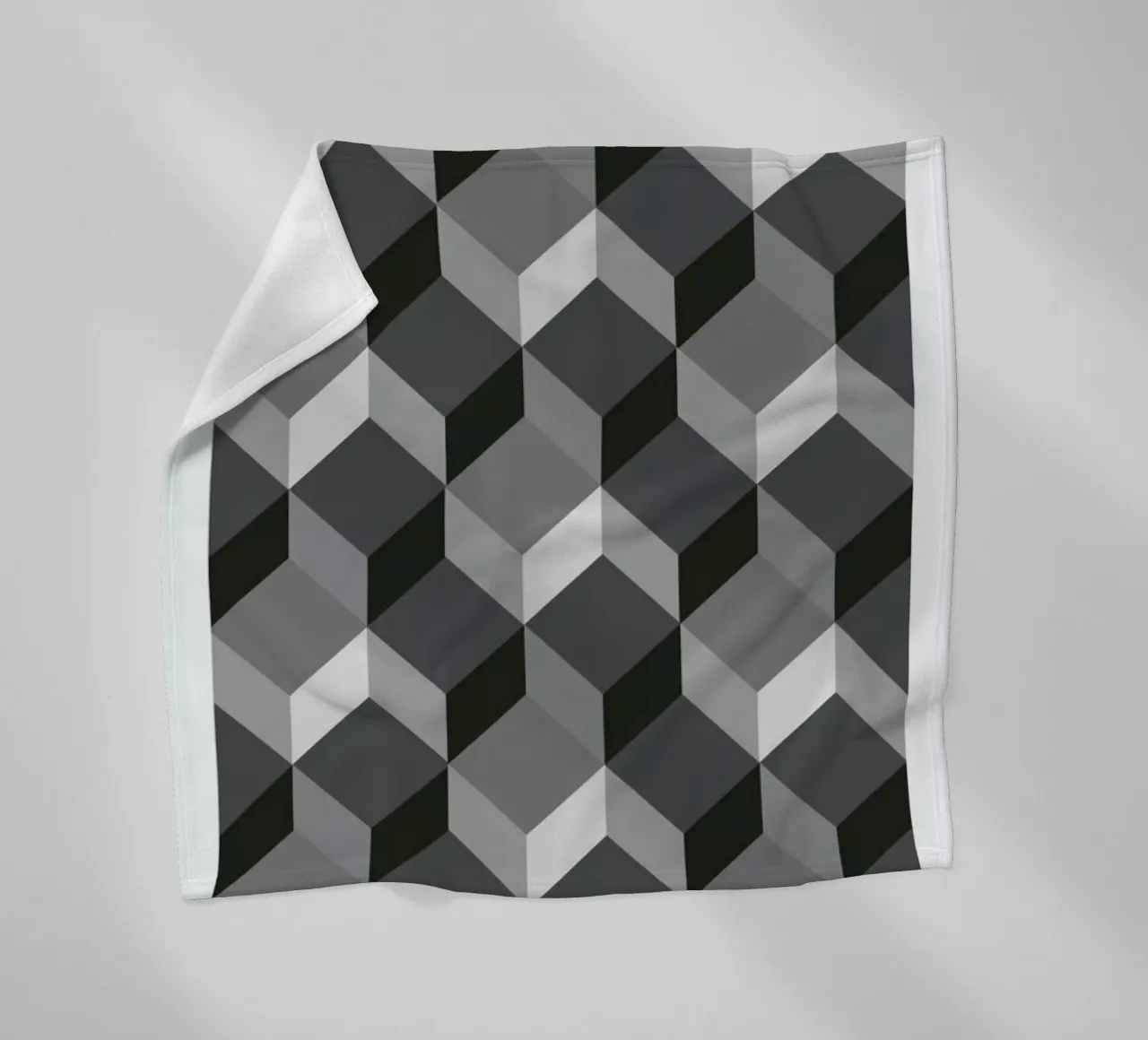 Cubes Fleecedecke von The Wall Shop