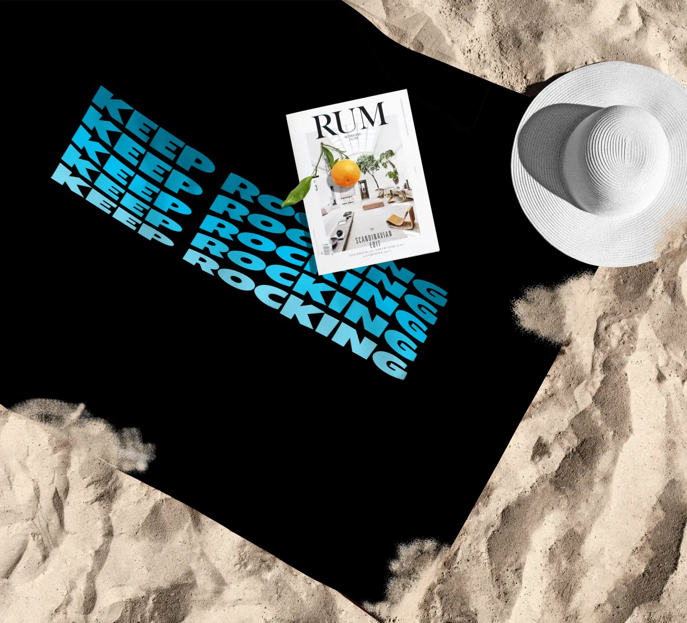 Keep rocking beach towel by happieeagle