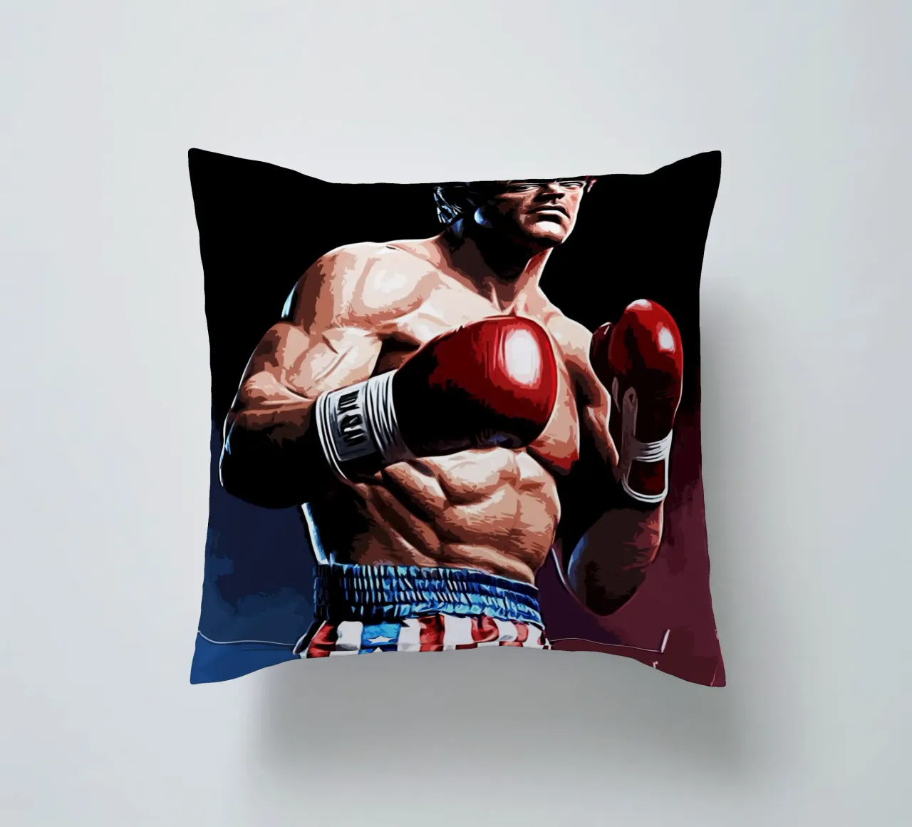 boxer movie art decorative cushion by ontoseno