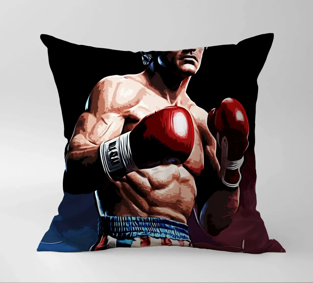 boxer movie art decorative cushion by ontoseno