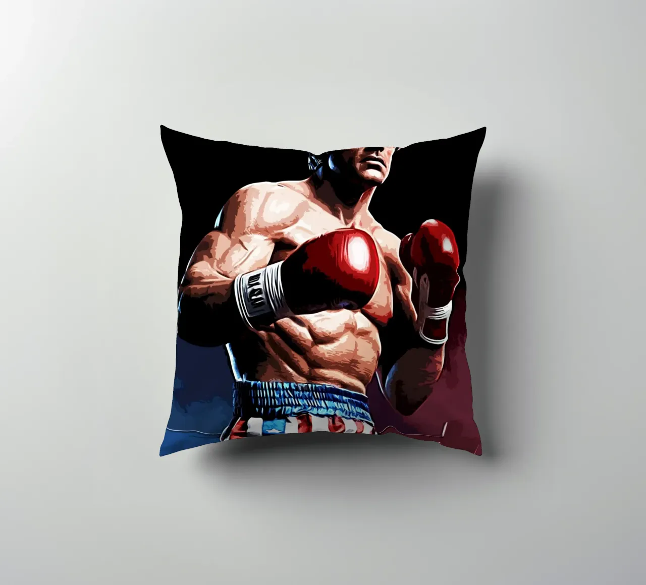 boxer movie art decorative cushion by ontoseno
