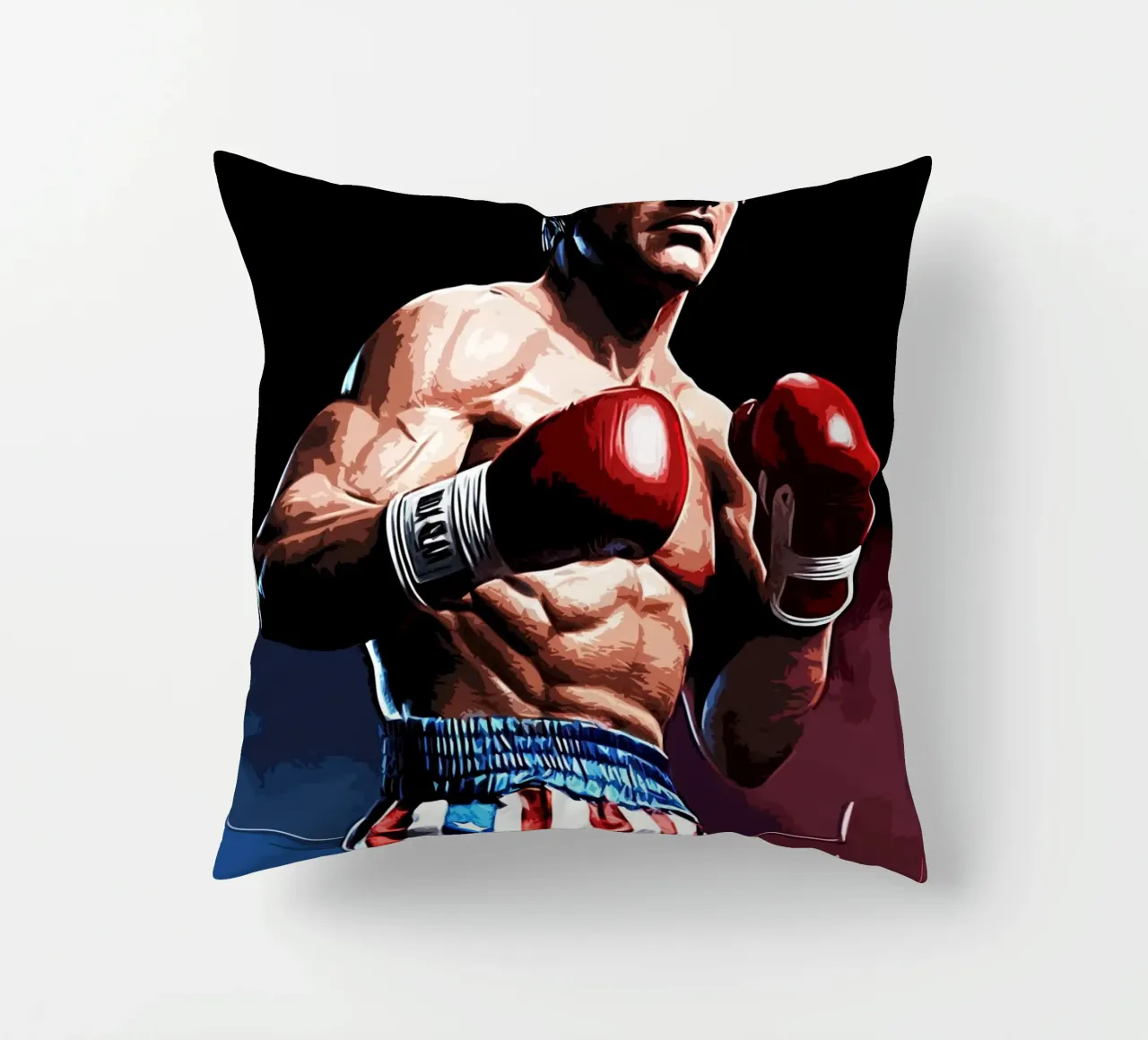 boxer movie art decorative cushion by ontoseno