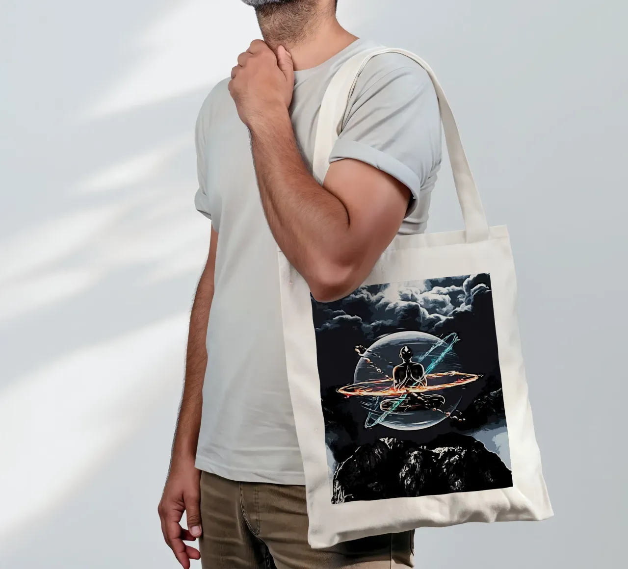4 batteries tote bag by ontoseno