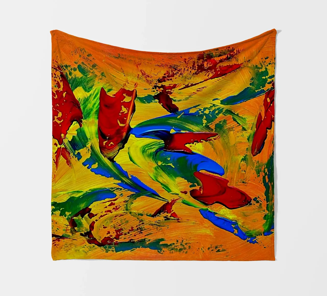 IDEAL GIFT 64 fleece blanket by Thierry Vobmann Abstract painting
