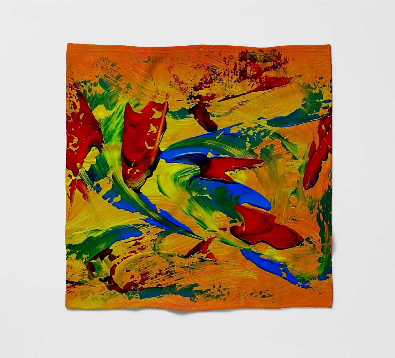 IDEAL GIFT 64 fleece blanket by Thierry Vobmann Abstract painting