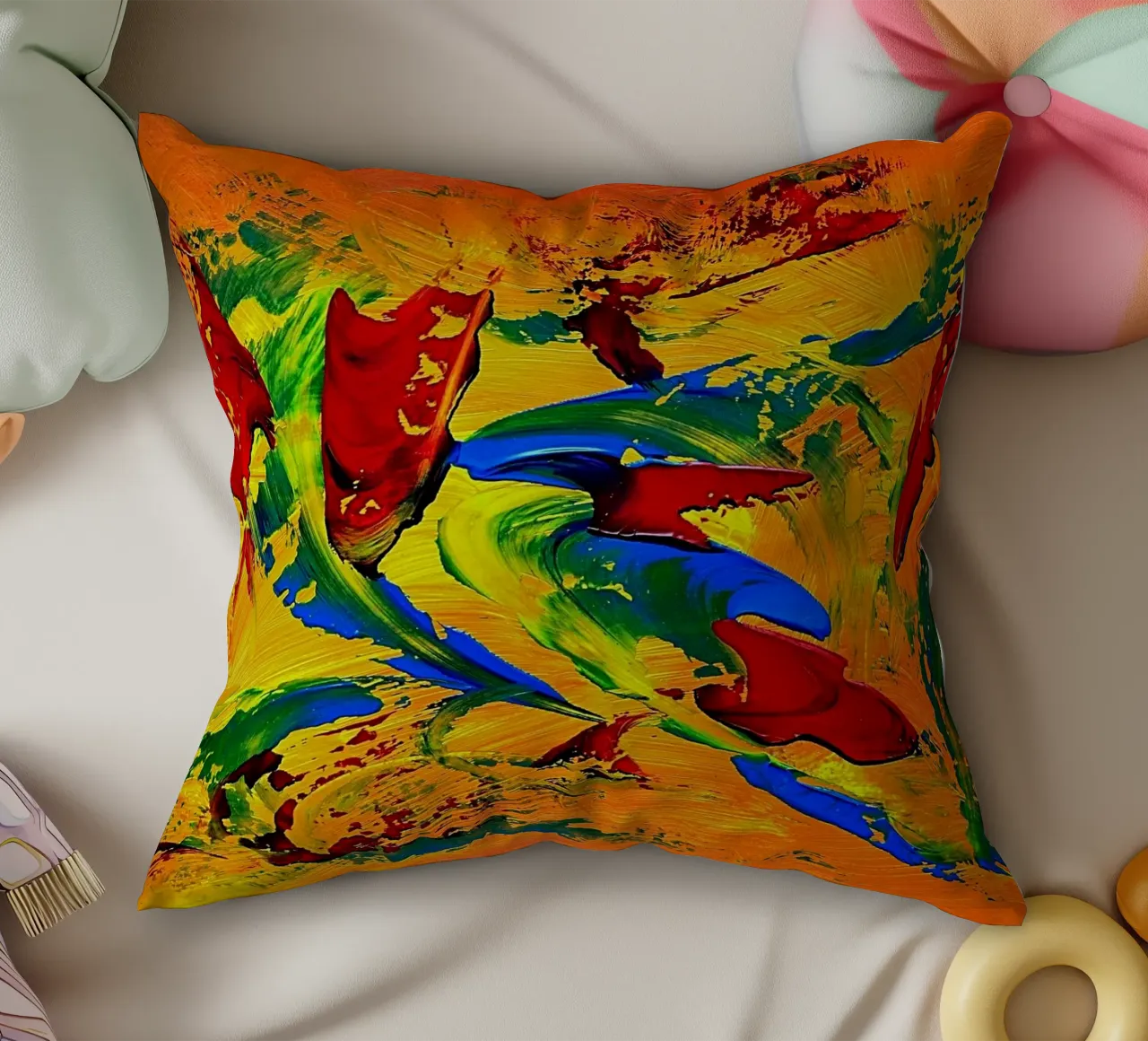 IDEAL GIFT 64 cuscino da Thierry Vobmann Abstract painting