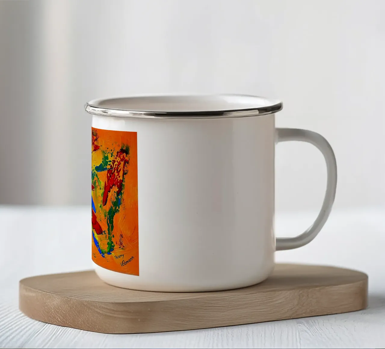 IDEAL GIFT 64 tazza in smalto da Thierry Vobmann Abstract painting