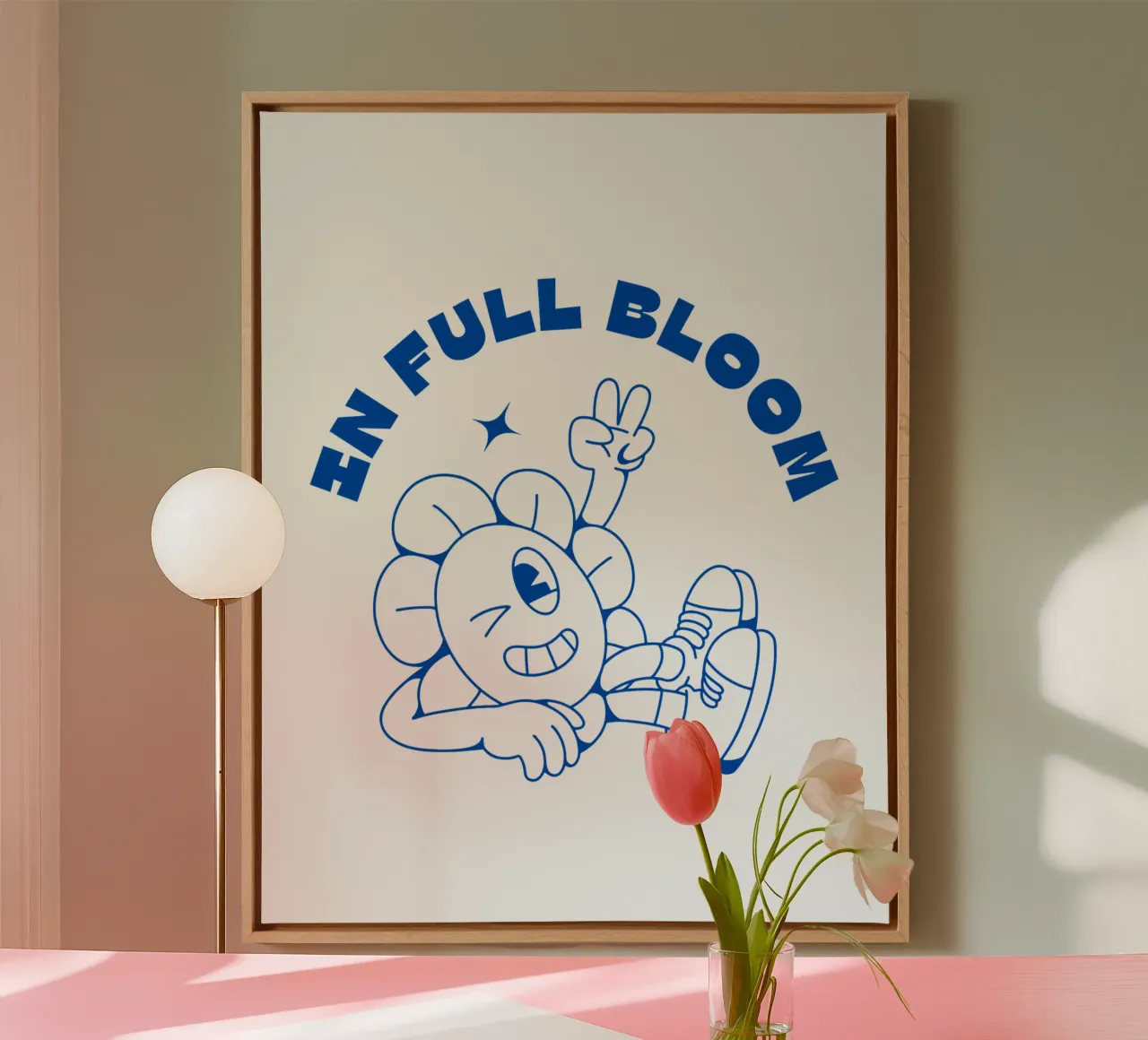 IN FULL BLOOM canvas with Floater frame by Einfach Uebel