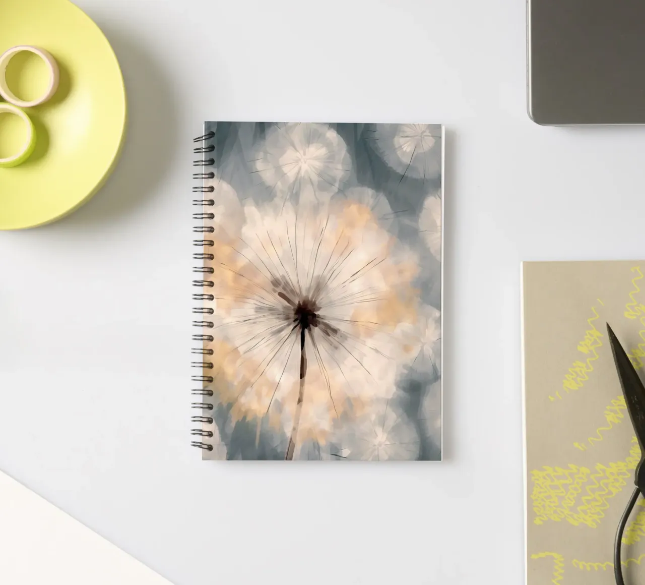 Dandelion Reverb spiral notebook by Modern Muse
