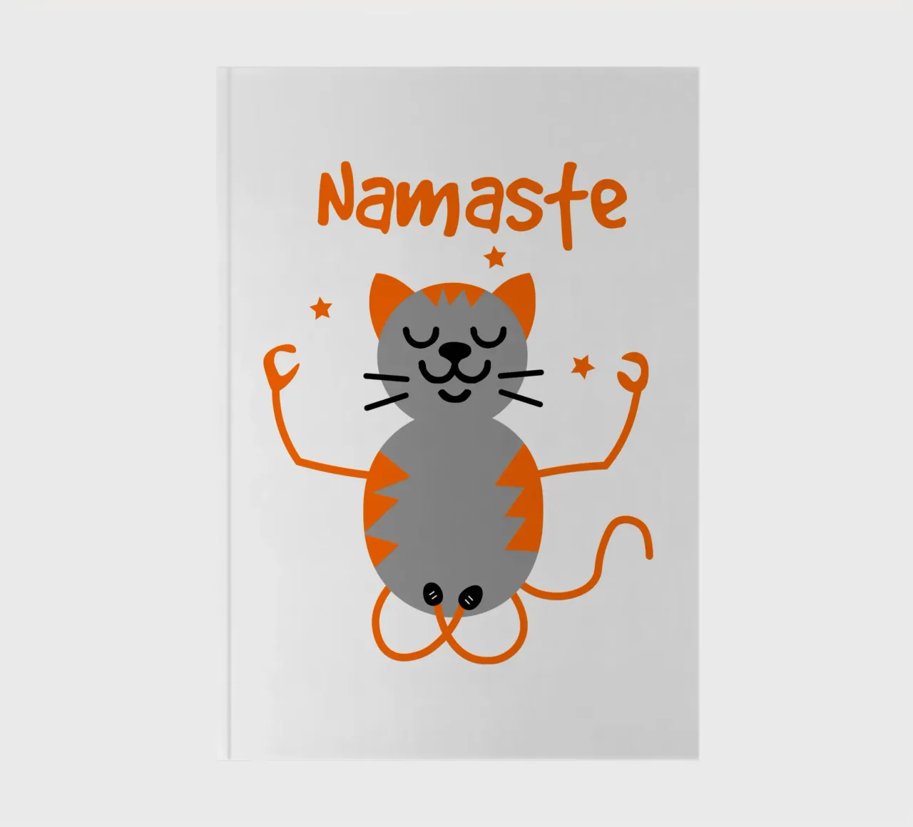 Namaste yoga cat notebook by happieeagle