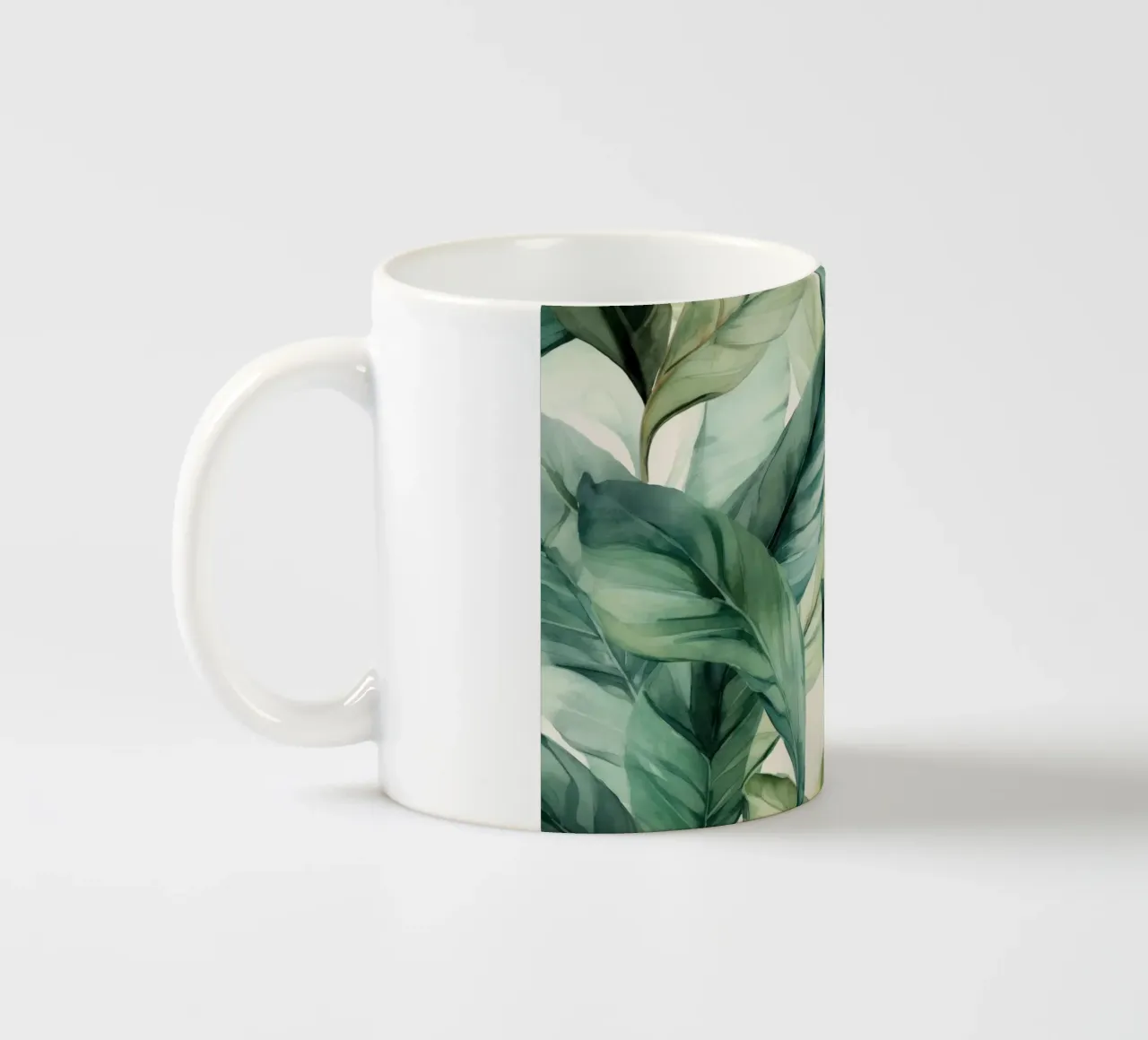 Incantevoli foglie tropicali tazza in ceramica da Modern Muse