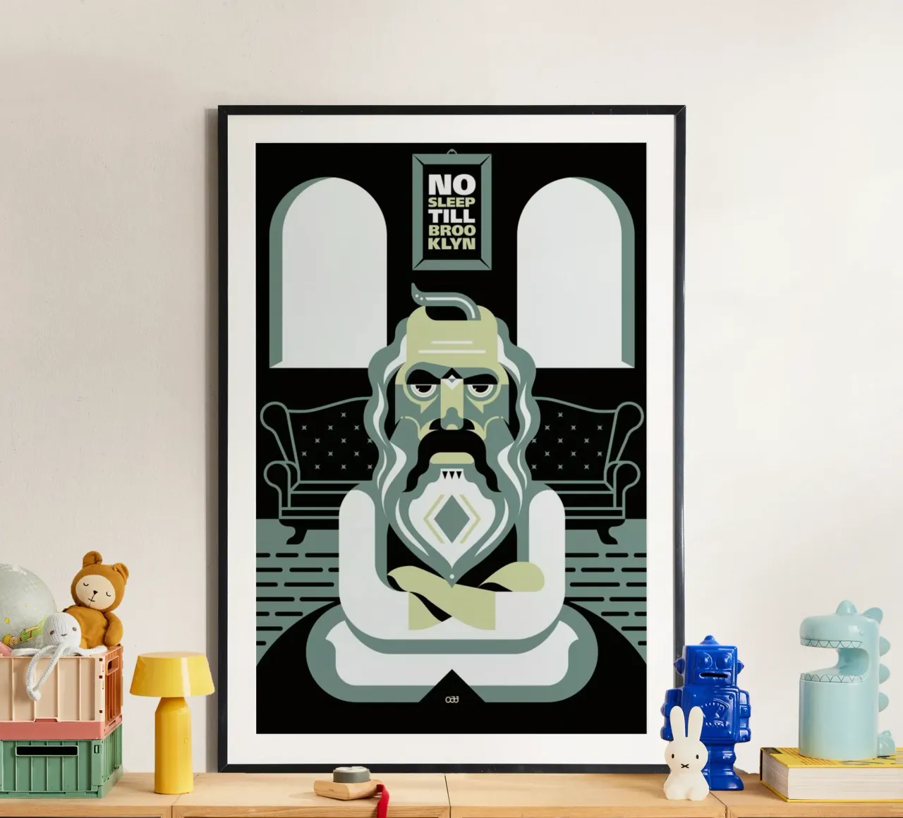 Rock Motel – Rick Rubin poster con telaio in legno da Oscar Odd Diodoro
