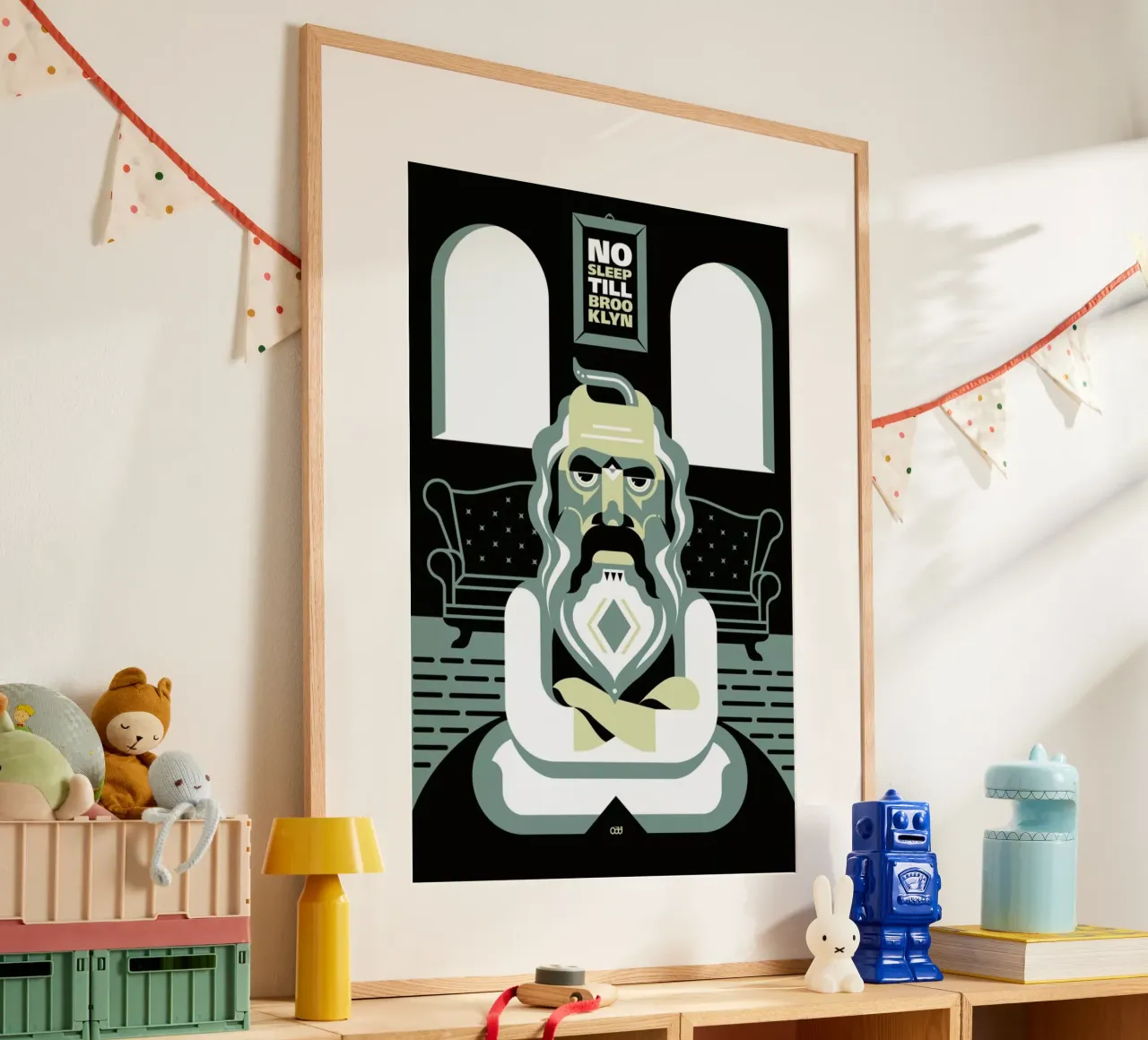 Rock Motel – Rick Rubin poster con telaio in legno da Oscar Odd Diodoro