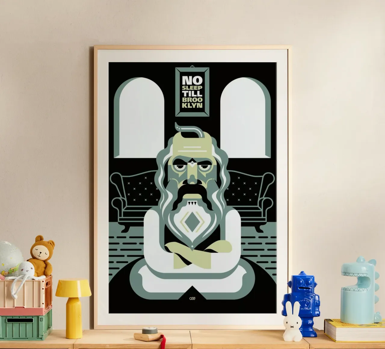 Rock Motel – Rick Rubin poster con telaio in legno da Oscar Odd Diodoro