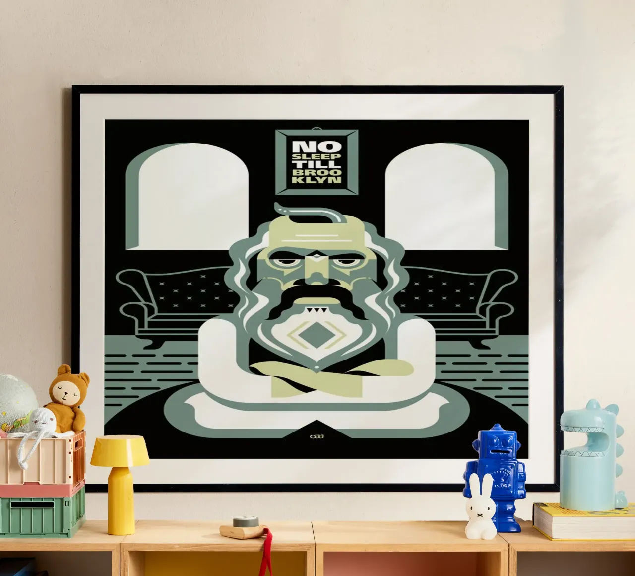 Rock Motel – Rick Rubin poster con telaio in legno da Oscar Odd Diodoro