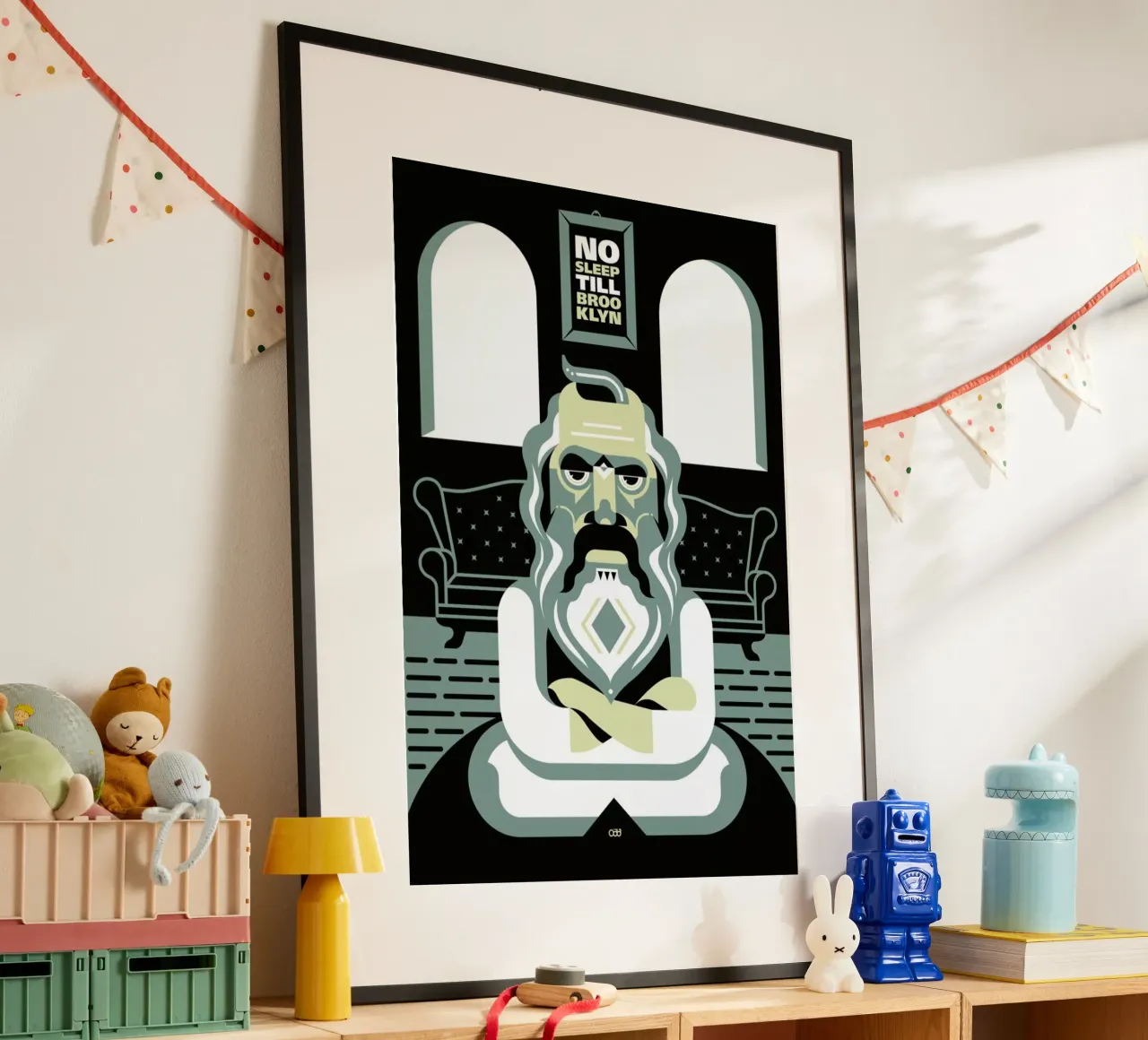 Rock Motel – Rick Rubin poster con telaio in legno da Oscar Odd Diodoro