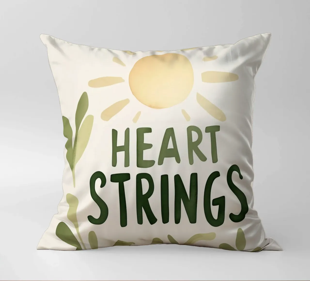 Heart Strings decorative cushion by treechild