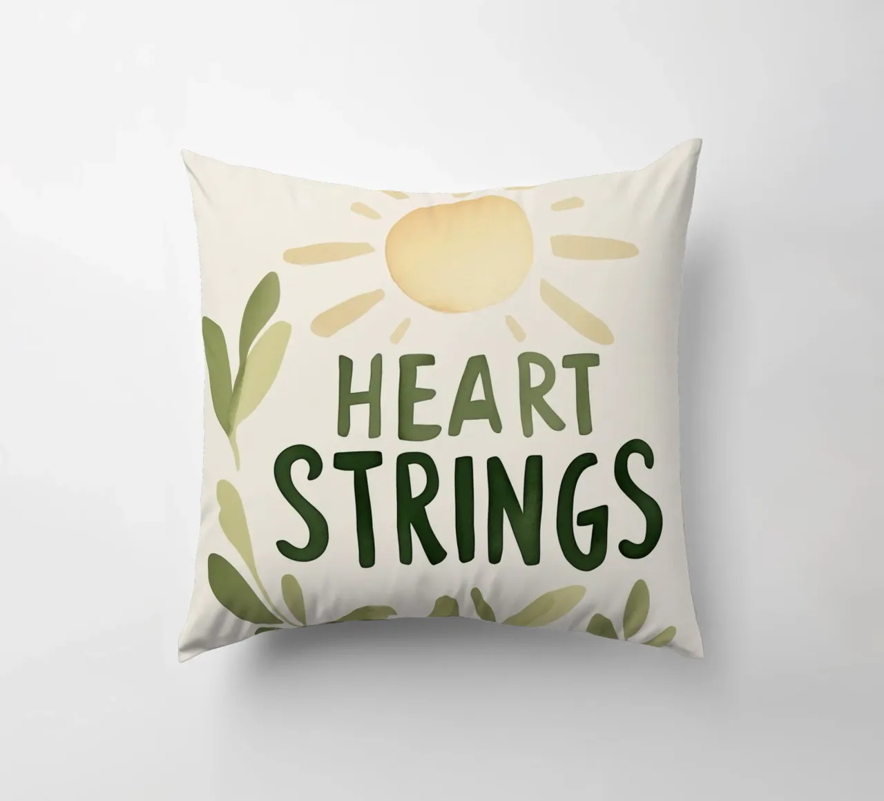 Heart Strings decorative cushion by treechild