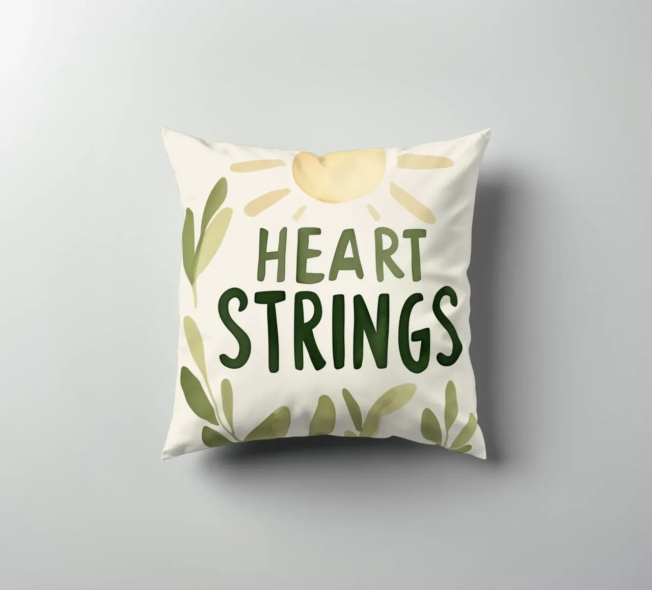 Heart Strings decorative cushion by treechild