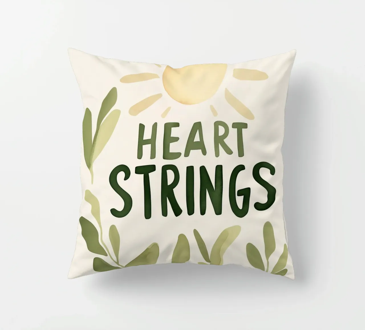 Heart Strings decorative cushion by treechild