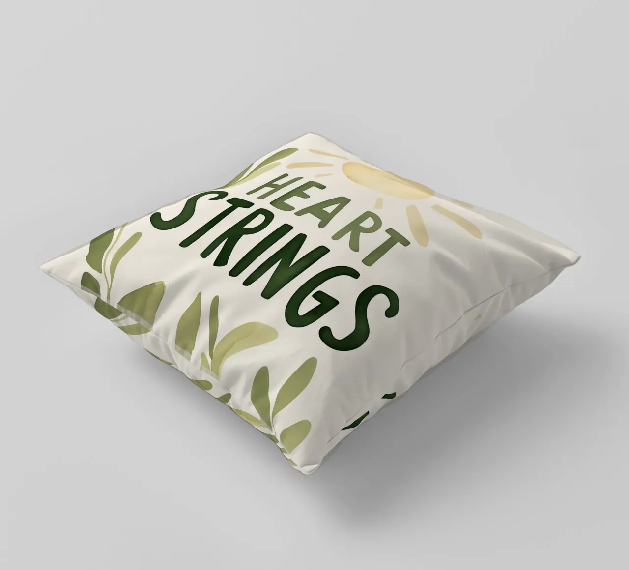 Heart Strings decorative cushion by treechild