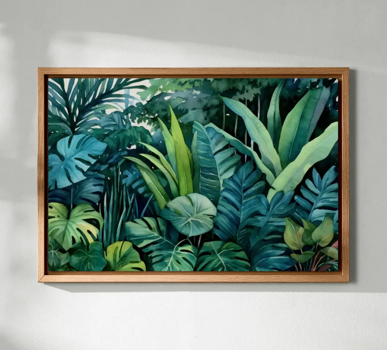 Tropisch junglelandschap canvas met Baklijst van Modern Muse