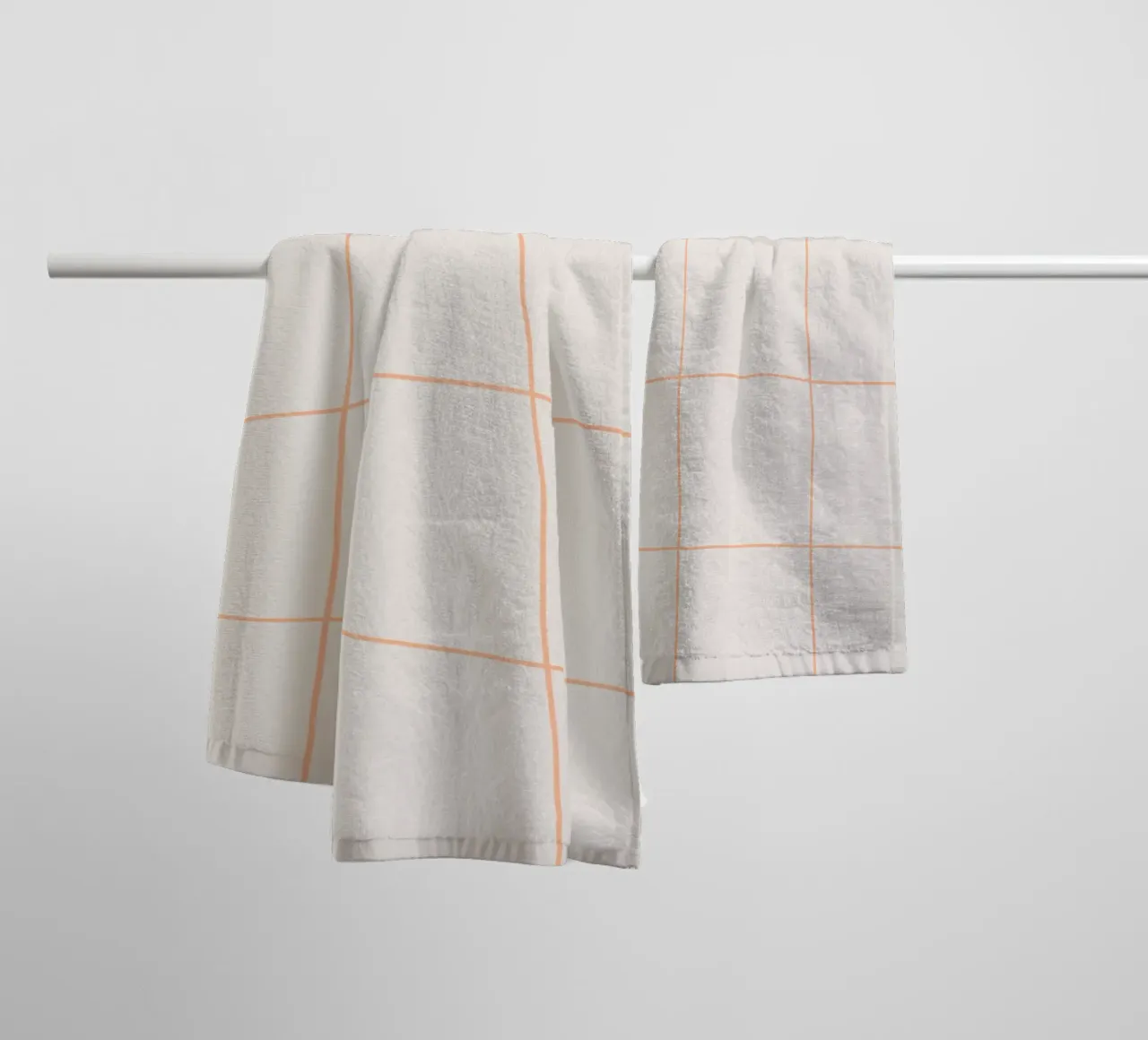 Check peach asciugamano da bagno da AleksandraAnna