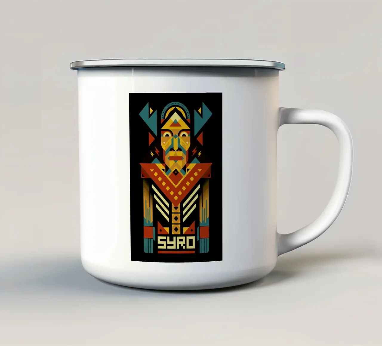 Syro enamel mug by Oscar Odd Diodoro